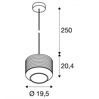 Lustr/závěsné svítidlo LA 1007588-6