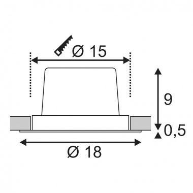 Vestavné bodové svítidlo 230V LED  SLV LA 114270-3