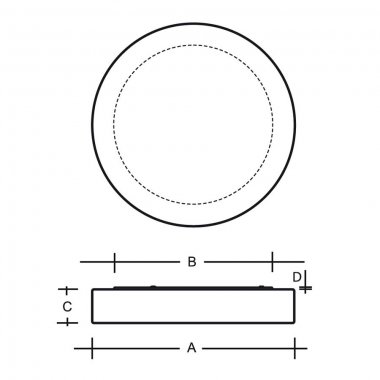 Stropní a nástěnné svítidlo LUCIS ZERO IP44 29W LED 3000K sklo opál DALI PS13.K3.Z500.L-1