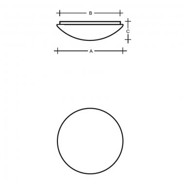 Stropní a nástěnné svítidlo LUCIS CHARON IP44 12,8W LED 4000K sklo opál PS24.L2.T12.L DALI-1