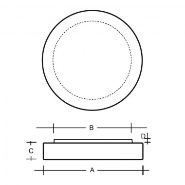 Stropní a nástěnné svítidlo LUCIS TENDO PMMA 12,5W LED 3000K akrylátové sklo S26.K3.TEZ2.L DALI-1