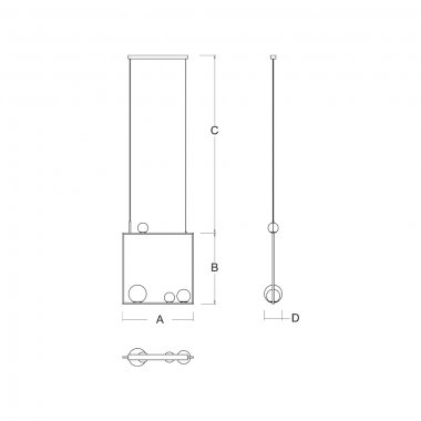 Závěsné svítidlo LUCIS PALA 24,8W LED 3000K sklo černá opál ZL2.L1.P4.45L DALI-1