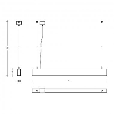 Závěsné svítidlo LUCIS IZAR III 40W LED 3000K akrylátové sklo bílá ZLI3.L1.1200.92L DALI-1