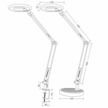 LED lampa BIANCA 8W s klipem - DL1203/B-1