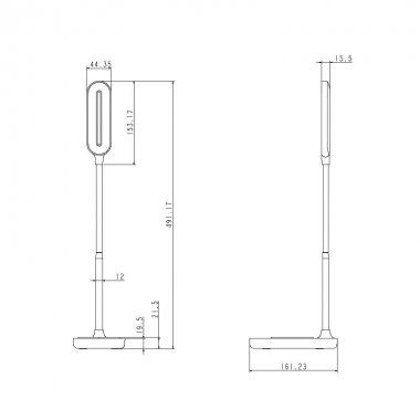 LED lampa OCTAVIA 7W stmívatelná s bezdrátovým nabíjením - DL4301/B-2