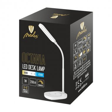 LED lampa OCTAVIA 7W stmívatelná s bezdrátovým nabíjením - DL4301/W-2