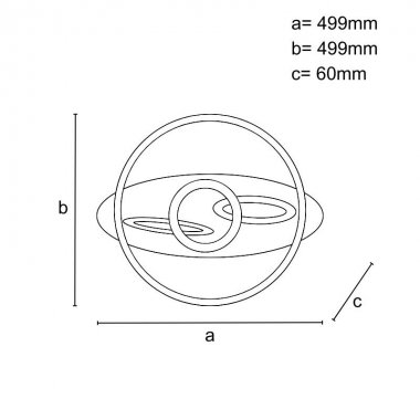 LED stropní svítidlo s dálkovým ovladačem 105W - J1335/W-3