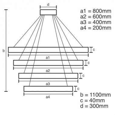 LED svítidlo + dálkový ovladač 135W - J4314/S-4