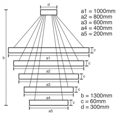 LED svítidlo + dálkový ovladač 420W - J4319/B-5