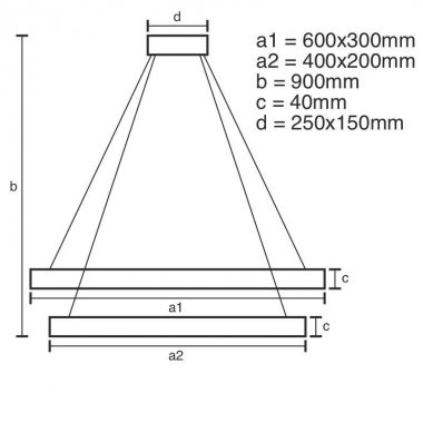 LED svítidlo + dálkový ovladač 65W - J4323/B-6