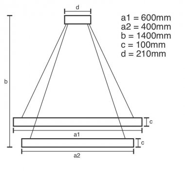 LED svítidlo + dálkový ovladač 65W - J6326/CH-5