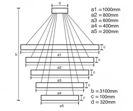 LED svítidlo + dálkový ovladač 195W - J6348/CH-3