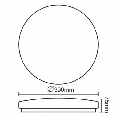 LED svítidlo OPAL + dálkový ovladač 24W / CLR4 / SMD / RC - LC800S-3