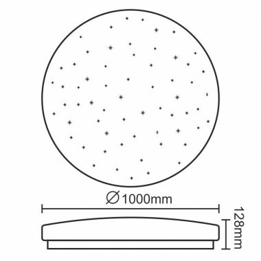 LED svítidlo STAR + dálkový ovladač 150W / CLR4 / SMD / RC / AS - LC814S-3