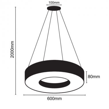 LED závěsné svítidlo na lanku 30W / 4000K - LCL7421-H-1