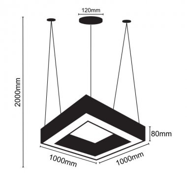 LED závěsná lampa na lanku 70W / 4000K - LCL7523-H-6