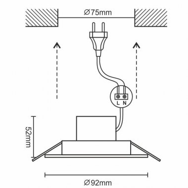 LED svítidlo 7W / IP44 / DR01 / SMD / 3000K / WH - LDL143-2