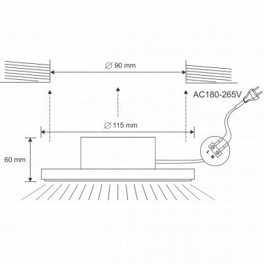 LED svítidlo 10W / IP44 / DR01 / SMD / 4000K / WH - LDL154-3