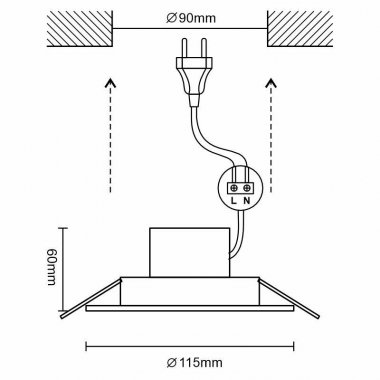 LED svítidlo WIFI 10W / IP44 / 3000K - 6500K / SI - LDL164/SW-3