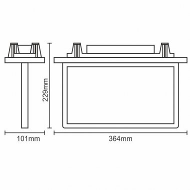 LED nouzové svítidlo 2W / 3h / IP20 - LEL301-3