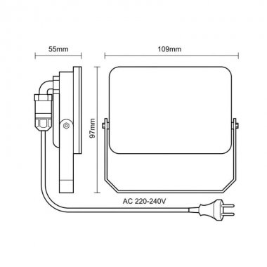 Venkovní bílý LED reflektor 10W / 4000K - LF7121-3