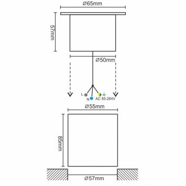 LED podlahové svítidlo 4W / IP67 GL501 / 2800K - LGL514-5