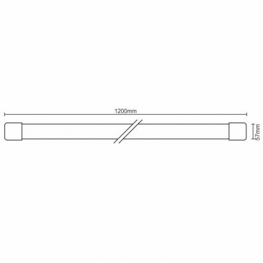 LED svítidlo 36W / IP40 WTL / 1 / 1200 / 4000K - LNL123/1-2