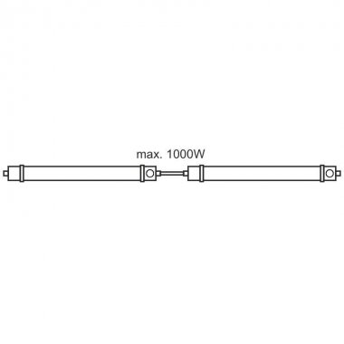 LED nadpojovací  svítidlo + senzor 36W / IP65 /1200 / 4000K - LNL322/1S-7