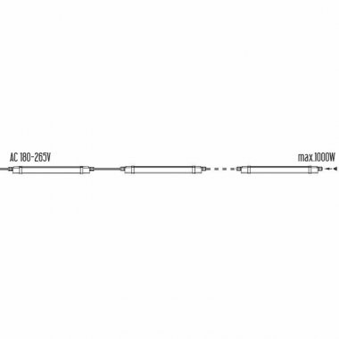 LED prachotěsné nouzové svítidlo 40W / 5W / IP65 / 1200 / 4000K / E - LNL324/3E-1