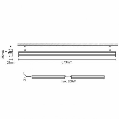 LED svítidlo 9W / IP20 T5 / 600 / 4000K - LNL822-1