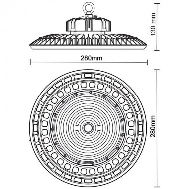 LED svítidlo UFO 100W / IP65 / 5000K / 1-10V - LU221/1-1