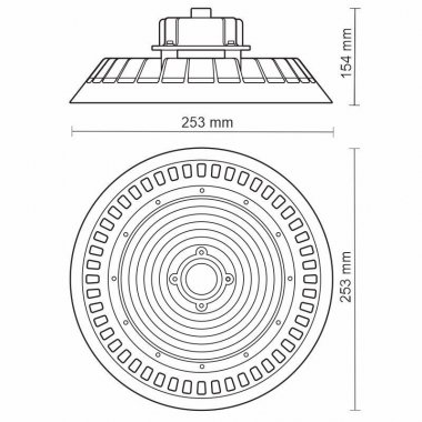 LED svítidlo UFO 100W / IP65 / 5000K - LU321-3