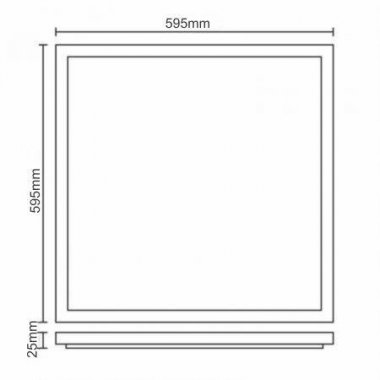 LED panel backlite 40W / 595x595 / SMD / 4000K / WH - PL5024-3