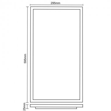 LED panel backlite 25W / 295x595 / SMD / 4000K / WH / UGR19 - PL6221U-1