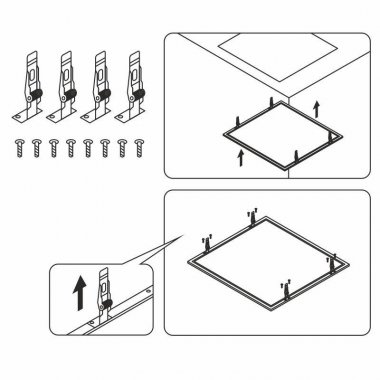 Montážní klipy pro LED panel 40W ( PL121, PL121H, PL121H/U ) - SNR001-1