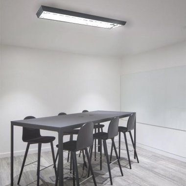 Černé svítidlo na 2 x T8 ( 120cm LED trubice ) - TL302B-1