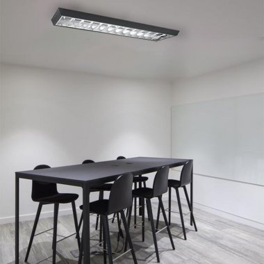 Černé svítidlo na 2 x T8 ( 120cm LED trubice ) - TL302B