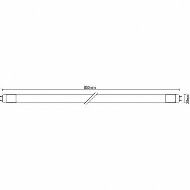 LED trubice 10W - T8 / 600mm / 6500K, 25ks - TLS201-2