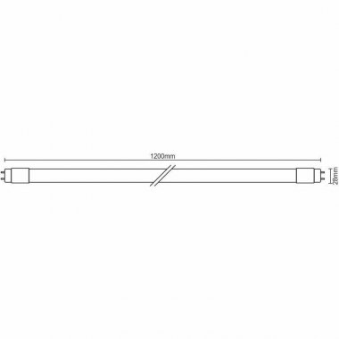 LED trubice 18W - T8 / 1200mm / 6500K, 25ks - TLS202-3