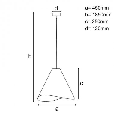 Svítidlo masivní dřevo E27 / 450 - WRE012-5