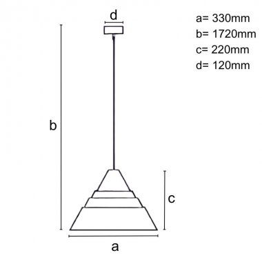 Svítidlo masivní dřevo E27 / 330 - WRE031-4