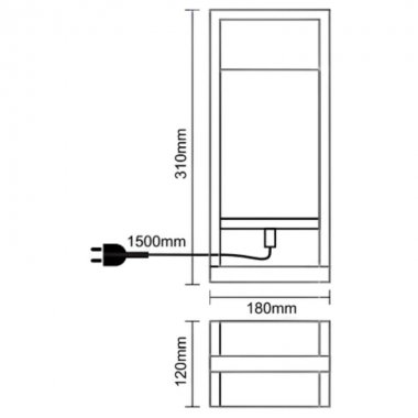 Designová stolní lampa z masivního dřeva E27 / 60W - WRE181-7