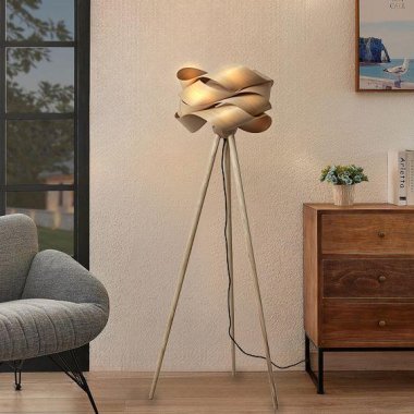 Designová stojací lampa z masivního dřeva E27 / 60W - WRE191-2