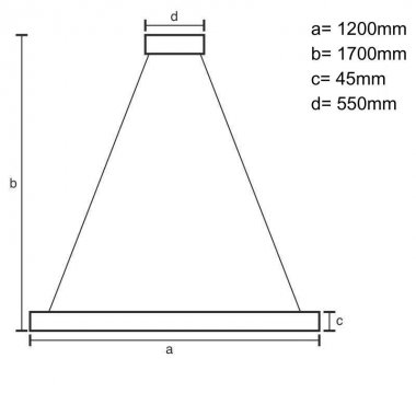 Svítidlo masivní dřevo LED 22W / 1200 - WRL0221-3