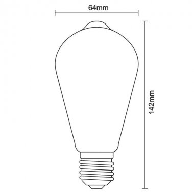 LED Filament SLIM 4,5W VINTAGE - ST64 / E27 / 1800K - ZFS101-3