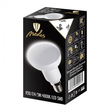 LED žárovka 5W - R50 / E14 / SMD / 4000K - ZLS223-4