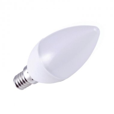 LED žárovka 5W - C37 / E14 / SMD / 6500K - ZLS702