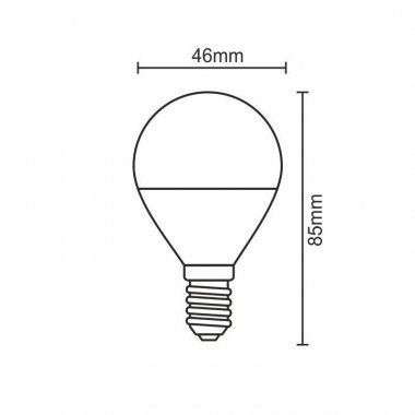 LED žárovka 5W - G45 / E14 / SMD / 6500K - ZLS802-3