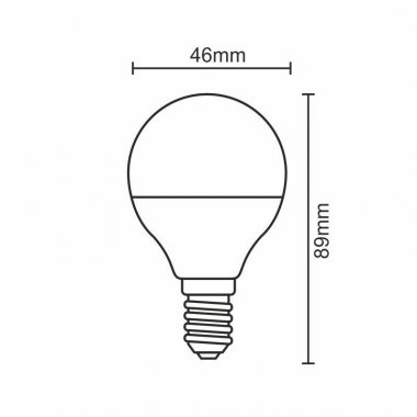 LED žárovka 8W - G45 / E14 / SMD / 6500K - ZLS804-2