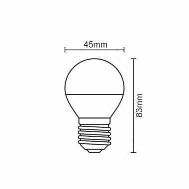 LED žárovka 5W - G45 / E27 / SMD / 6500K - ZLS807-3